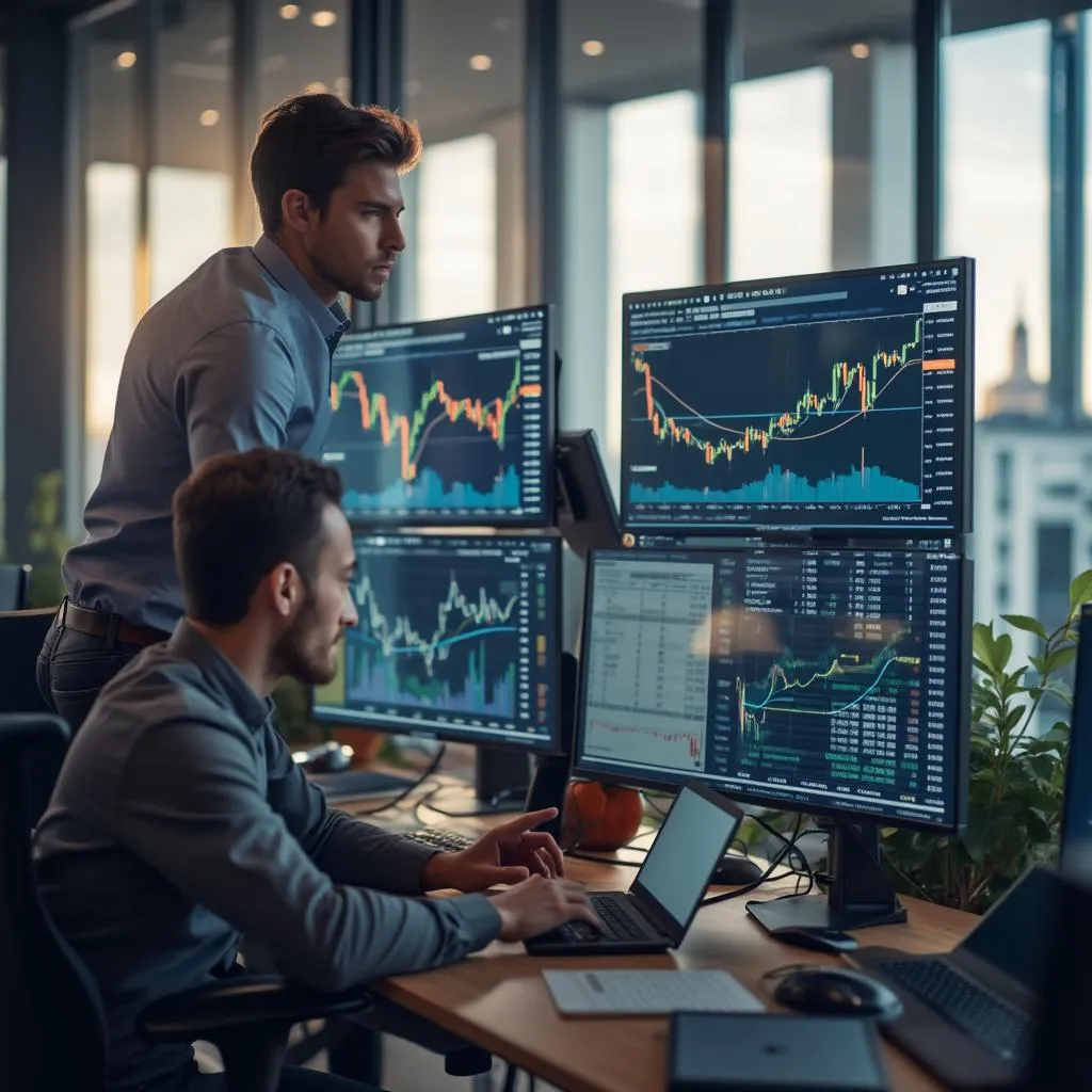Equipo analizando datos financieros